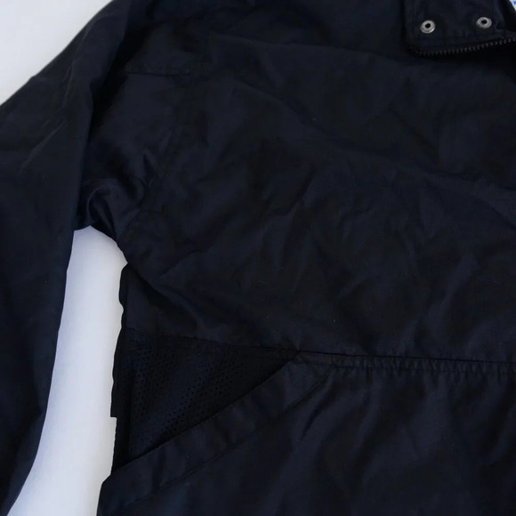 VTG Russell Athletic Half Zip Water Resistant Finish Stowaway Hood Black Jacket - Picture 9 of 12